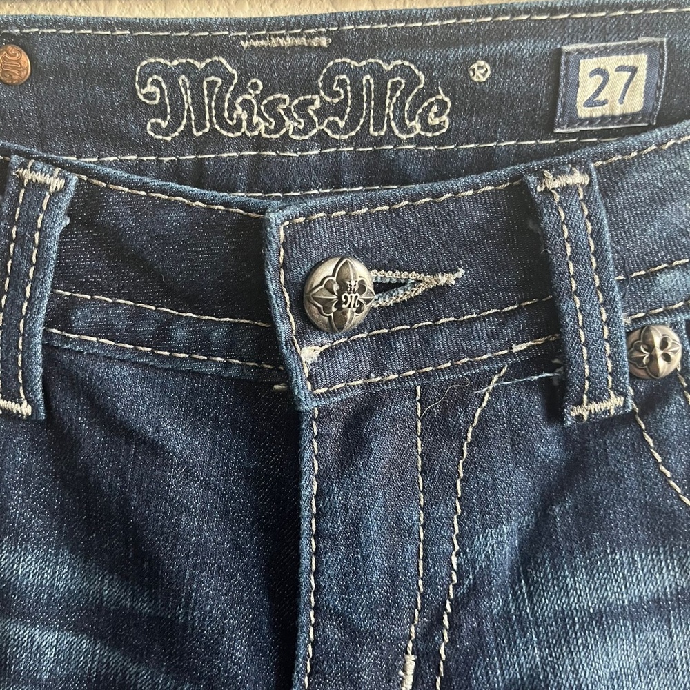Miss Me Women's Embellish Pocket Flap Bootcut Jeans Size 27 Style JP5489B2 - Picture 6 of 13